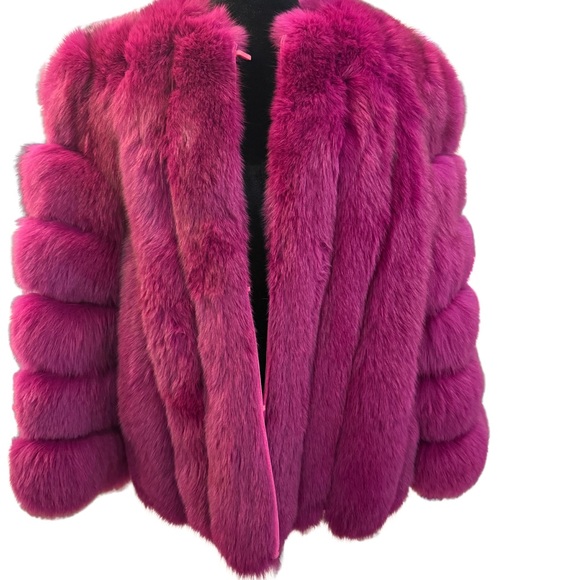 Luxurious Pink/Fuschia Fox Mink Jacket